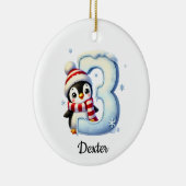 Cute Pinguïn 3e Kerst Ornament (Rechts)