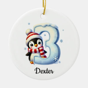 Cute Pinguïn 3e Kerst Ornament
