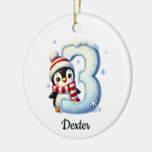 Cute Pinguïn 3e Kerst Ornament (Links)