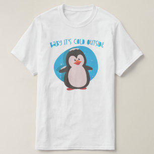 Cute pinguin Baby is buiten koud T-shirt