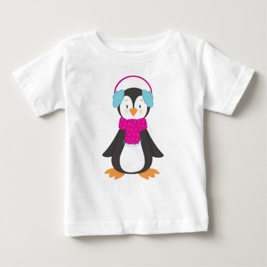 Cute pinguin, Baby pinguïn, pinguïn met scarf (Voorkant)