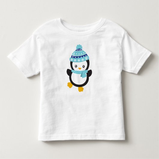 Cute pinguin, Baby pinguïn, pinguïn met scarf Kinder Shirts (Voorkant)