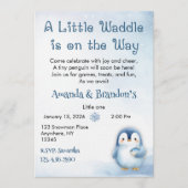 Cute Pinguïn Baby Shower Kaart (Voorkant)