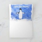 Cute pinguin bedankt kaart (Binnen)