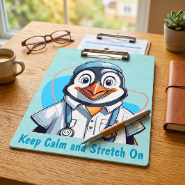 Cute Pinguïn Cadeaus voor Fysiotherapeuten Dokters Klembord