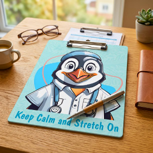 Cute Pinguïn Cadeaus voor Fysiotherapeuten Dokters Klembord