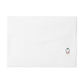 Cute pinguin cartoon adreslabel wikkel (Achterkant)