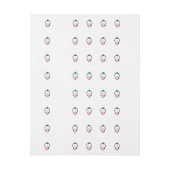 Cute pinguin cartoon adreslabel wikkel (Vel)