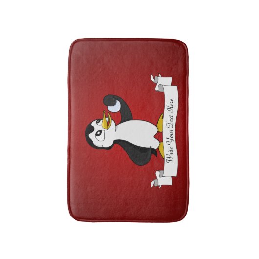 Cute pinguin cartoon badmat (Voorkant Verticaal)