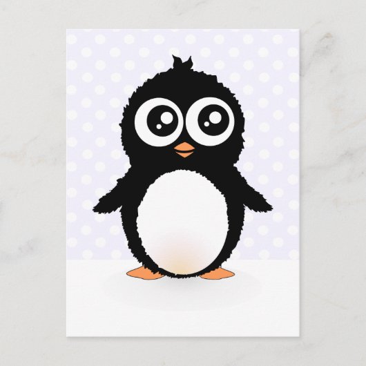 Cute pinguin cartoon briefkaart (Voorkant)