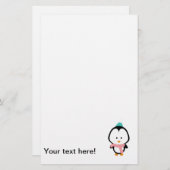 Cute pinguin cartoon briefpapier (Voorkant / Achterkant)