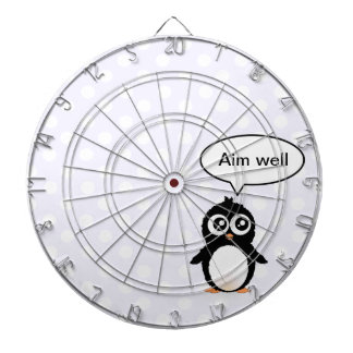 Cute pinguin cartoon dartbord