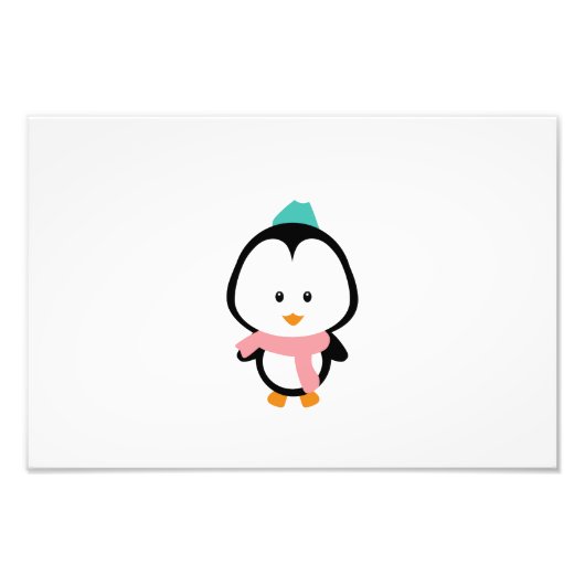 Cute pinguin cartoon foto afdruk (Voorkant)
