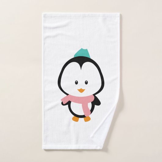Cute pinguin cartoon handdoek (Handdoek)