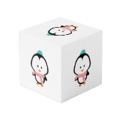 Cute pinguin cartoon kubus (Achter hoekig)