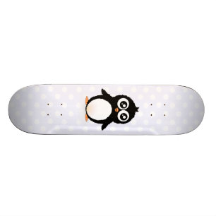 Cute pinguin cartoon persoonlijk skateboard