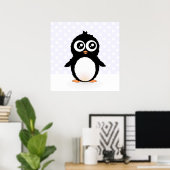 Cute pinguin cartoon poster (Thuiskantoor)
