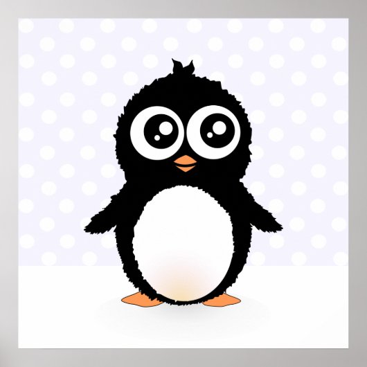 Cute pinguin cartoon poster (Voorkant)