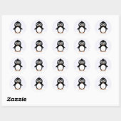 Cute pinguin cartoon ronde sticker (Vel)