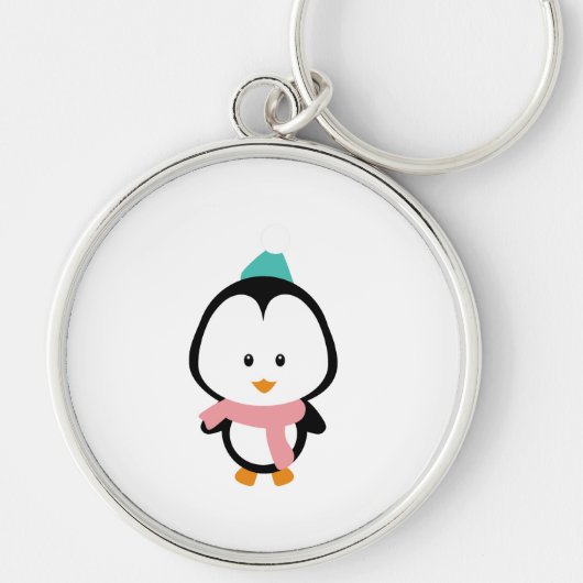 Cute pinguin cartoon sleutelhanger (Voorkant)