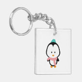 Cute pinguin cartoon sleutelhanger (Voorkant Links)