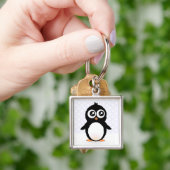 Cute pinguin cartoon sleutelhanger (Hand)
