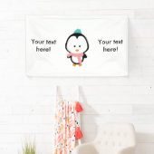 Cute pinguin cartoon spandoek (Insitu)