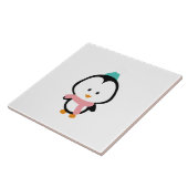 Cute pinguin cartoon tegeltje (Zijkant)