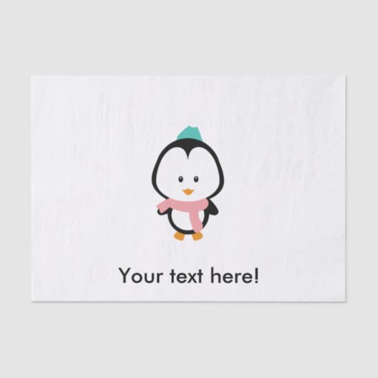Cute pinguin cartoon tissuepapier (Voorkant)