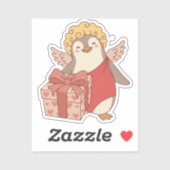 Cute Pinguïn Cupido Valentijns Vinyl Sticker (Vel)