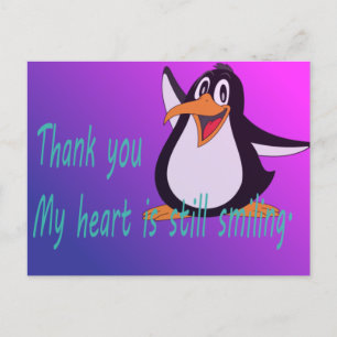 Cute pinguin dank je creditcard briefkaart
