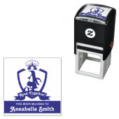 Cute Pinguïn Dit Boek Is Van Kinderen Boekenlegger Zelfinktende Stempel (In situ)