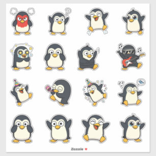Cute Pinguïn Emoji Sticker Pack