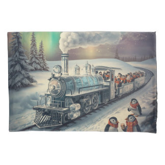 Cute Pinguïn Expres Trein Noorderlicht Kussensloop
