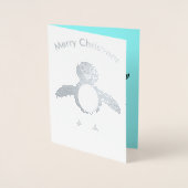 Cute Pinguïn Foliekaart Folie Kaarten (Voorkant)