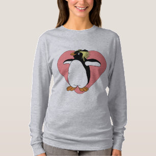 Cute Pinguïn Hart Dames T-Shirt