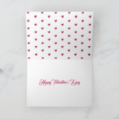 Cute Pinguïn Hart Valentijnsdag Kaart (Binnen)