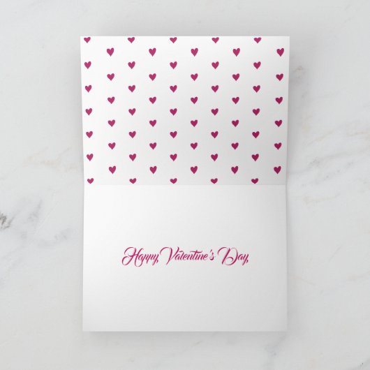 Cute Pinguïn Hart Valentijnskaart Feestdagen Kaart (Binnen)