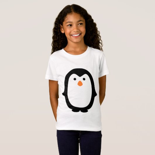 Cute pinguin illustratie t-shirt (Voorkant volledig)