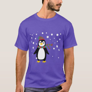 Cute pinguin in de sneeuw t-shirt