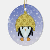 Cute Pinguïn in Hoed Ornament (Links)