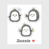 Cute Pinguïn Kawaii Sticker Set (Vel)