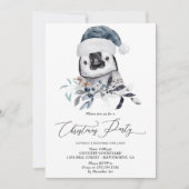 Cute pinguin Kerstfeest Winter Uitnodiging (Voorkant)