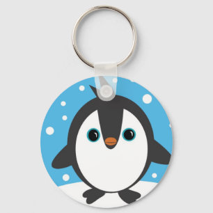 Cute pinguin keyring sleutelhanger