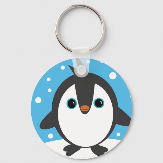 Cute pinguin keyring sleutelhanger (Voorkant)