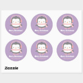 Cute Pinguïn Kinderen Kerst Decoratie Stickers (Vel)