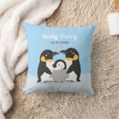 Cute Pinguïn Kuiken en Familie Babykamer Kussen (Deken)