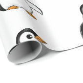 Cute Pinguïn Lief Ontwerp Cadeaupapier (Rol Hoek)