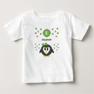 Cute pinguin name sterren geel groen
