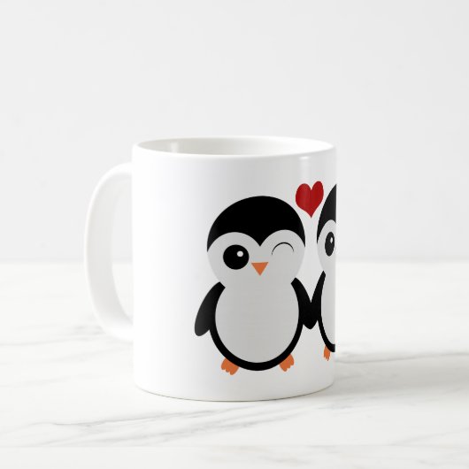 Cute pinguin paren mok (Voorkant links)